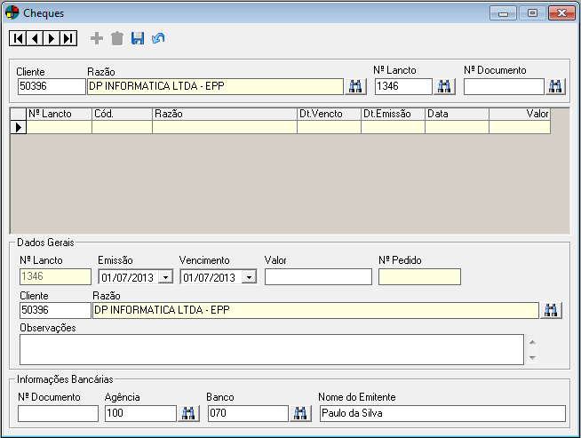 IGF: Banco / Cheque / Conta: Como preencher um cheque