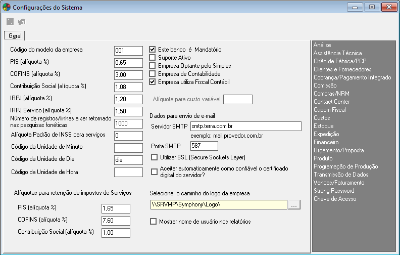 Definindo as Configurações do Sistema – Dataplace EAD & WebHelp