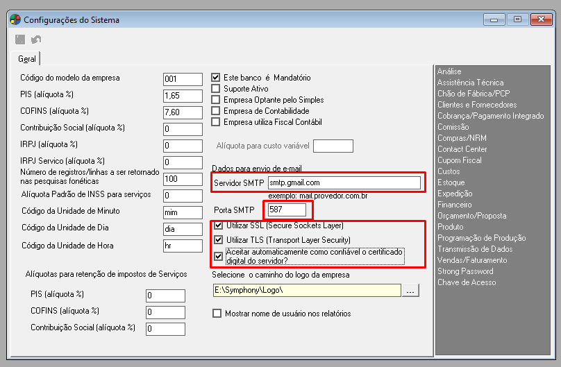 Definindo as Configurações do Sistema – Dataplace EAD & WebHelp